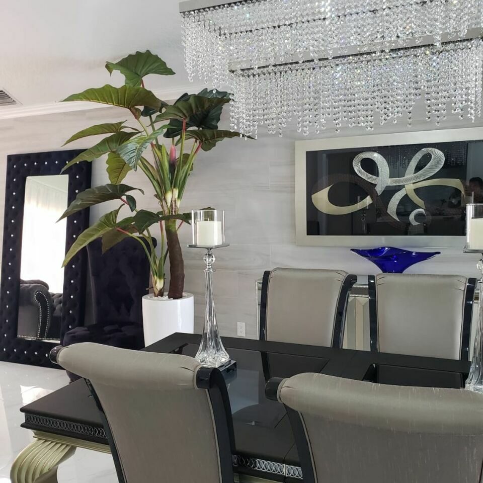 Red Prince Alocasia in Dax L Glossy White Planter