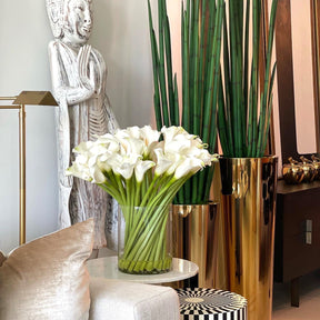 Cala Lilies in a 25 cm Glass Cylinder