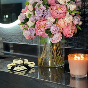 Spring Bloom Bouquet in 10″ Glass Cylinder