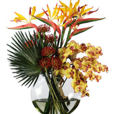 Tropical Flowers in the Moon Vase