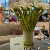 Cala Lilies in a 30 cm Glass Cylinder