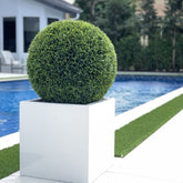 Topiary in Large Block Fibreglass Planter