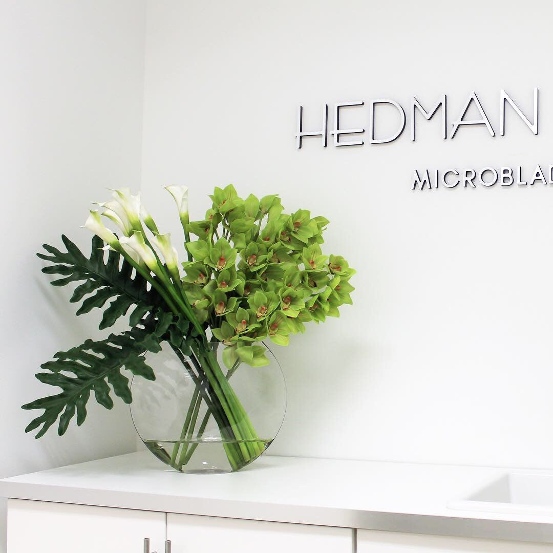 Green Cymbidiums and Callas in the Moon Vase