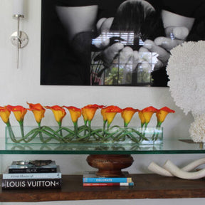 Mango Callas Glass Plate Planter