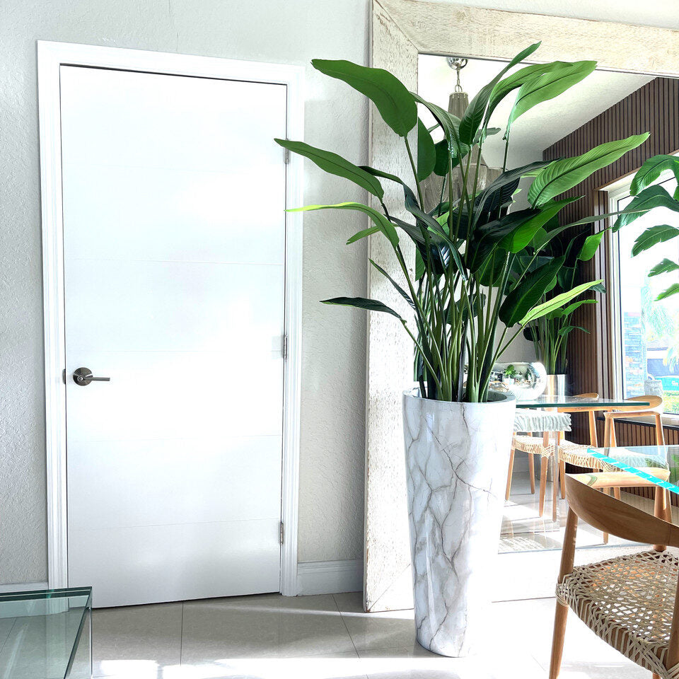 Bird of Paradise in Faux Marble Planter